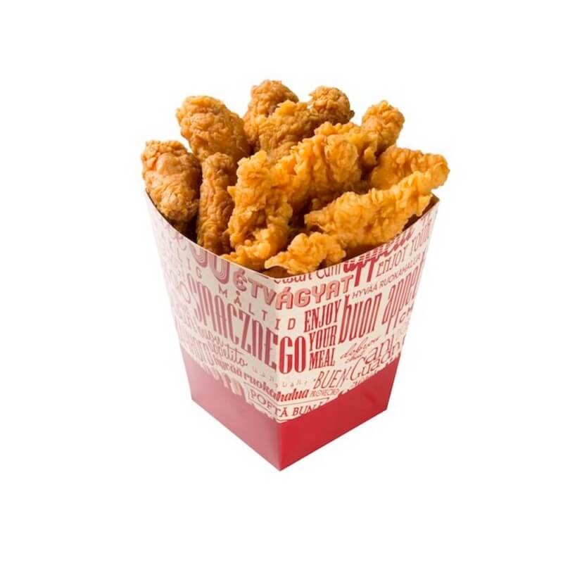 cardboard food containers for crispy fried chicken