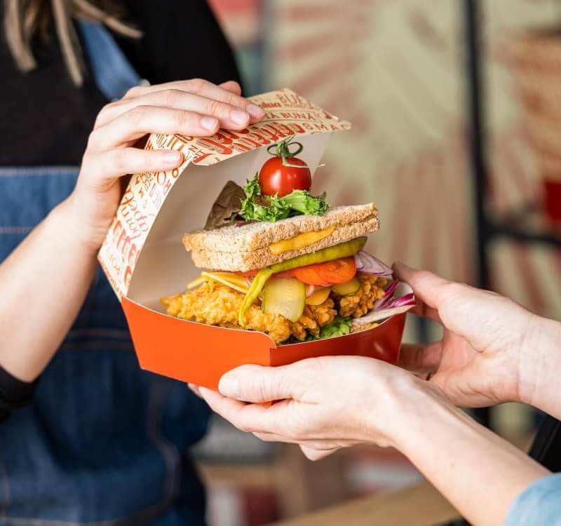 burger box with print