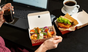 eco packaging paper boxes for snacks and salads