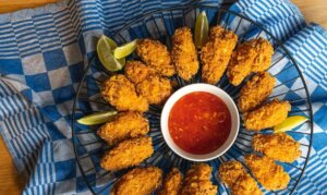 KFC-style chicken wings breaded deep-fried chicken wings