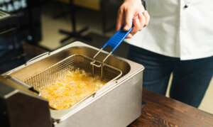frying the chicken frying chicken