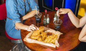 Chicken served in American restaurant