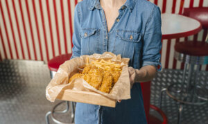 Chrispy chicken in american style