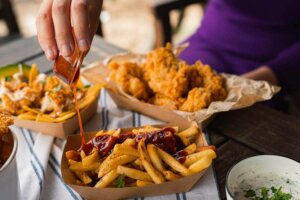 coated chicken strips Strips breaded in ready-made breading