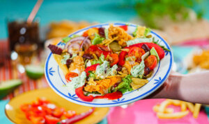 Breaded chicken Mexican-style