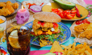 Chicken prepared in a Mexican style 