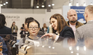 Conversations with customers during the gastronomic trade show, Warsaw 2025