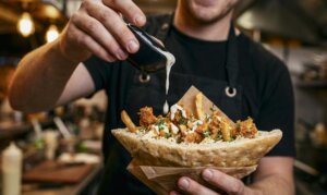 What is chicken kebab Chicken kebab is a dish made with chicken and served in a kebab-style format